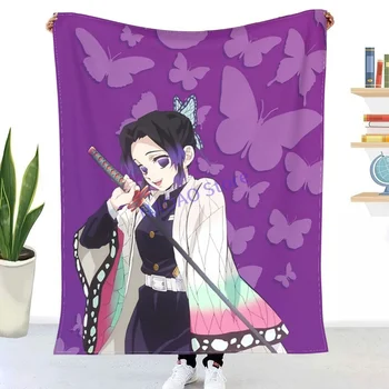 Kocho Shinobu Jogar Cobertor De Folhas Sobre A Cama, Cobertor No Sofá Da Sala, Decoração Lattice Colchas, Capas De Sofá