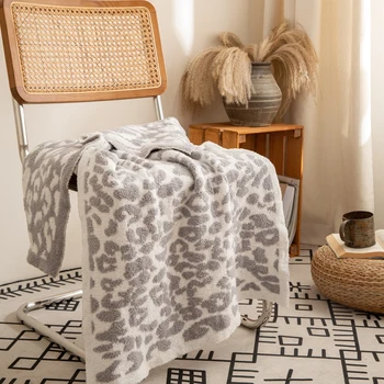Leopard Mantas de sofá cobertor office siesta xale cobertor Alto grau de Lançar um Cobertor para cama Macia e Confortável e Leve