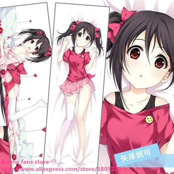 Linda Japonesa de Anime Amor ao vivo Yazawa Nico Bonito Fronha decorativa, Abraçando o Corpo Travesseiro Capa Cama