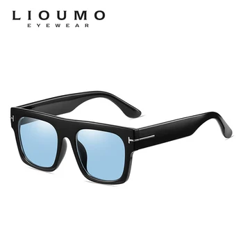 LIOUMO Moda Praça Óculos de sol Para Homens Mulheres Vintage Óculos de Design Clássico UV400 Proteger Anti-Reflexo luneta de soleil homme