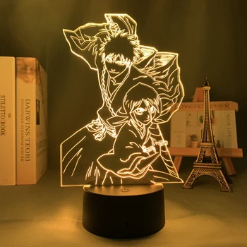 Luz 3d Anime Bleach para a Decoração Home do Nightlight Legal de Presente de Aniversário de Acrílico Led Lâmpada da Noite Bleach Drop Shipping