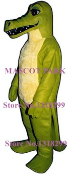 mascote verde Jacaré Adulto da Mascote do Traje dos desenhos animados Educado Crocodilo Tema de Anime Cosplay Trajes Mascotte Carnaval Vestido de Fantasia