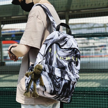 Moda Graffiti Mulheres mochila unissex simples high school, o aluno da faculdade mochila Adolescente mochila de Meninas Homens mochilas de viagem