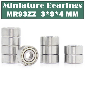 MR93ZZ de Rolamento ( 10 PCS ) 3*9*4 mm em Miniatura MR93 ZZ Rolamentos de Esferas R-930ZZ Y04 MR93Z