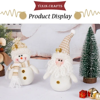 Natal Decoração do Boneco de neve Bonecos de Natal Brinquedos de Papai Noel/Boneco de neve de Férias Enfeites para Mesa de Interiores Decoração de Casa