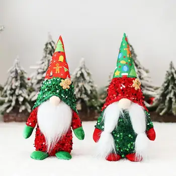 Natal Gnomos Decorações Sueco Tomte Recheado Gnomos Sueco Escandinavos Sem Rosto Elf Sequin Gnomos De Pelúcia Boneca Para