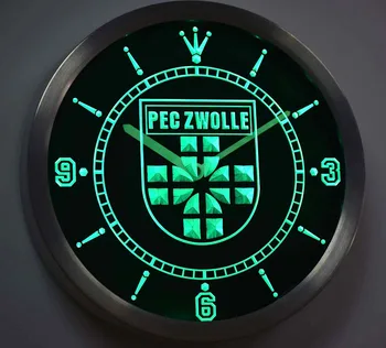 nc1015 PEC Zwolle campeonato holandês de Futebol Luz de Néon Sinais LED Relógio de Parede