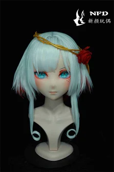 (NFD081)Personalizar a Cabeça Cheia Com Bloqueio Bonita Fêmea/Menina Japonesa Animego Personagem Kig Cosplay Kigurumi Máscara Travestir de Boneca