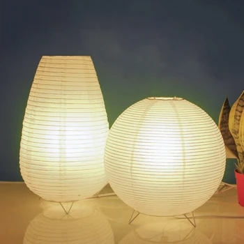 Nordic Lanterna de Papel Lâmpada de Mesa Estilo Japonês Moderna sala de Estudo Sala Quarto Cabeceira da Noite do DIODO emissor de Iluminação de Decoração de Casa