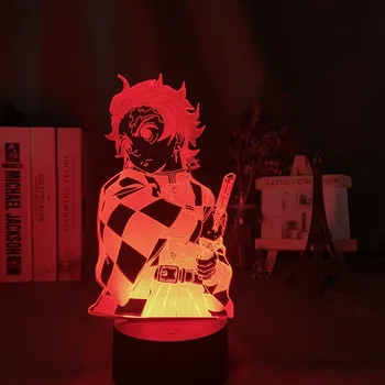 Novo 3D Acrílico Led Lâmpada da Noite Demônio Dlayer Bonito Kamen Nidouzi Luz para Decoração de Quarto de Crianças de Presente de Aniversário Tabela Anime Luzes