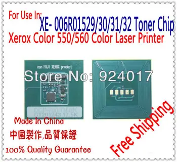 Para Xerox Cor 550 560 570 Impressora Toner Chip,Para Xerox 006R01529 006R01530 006R01531 006R01532 Cartucho de Toner do Tambor Chip
