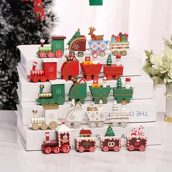 Pequeno Trem De Madeira Feliz Natal Enfeites De Natal Presentes Crianças De Brinquedo Decorações Para A Casa Natal Natal Natal Natal Ano Novo 2023