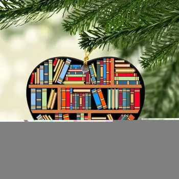 Personalizado Enfeites De Natal Os Amantes Do Livro Coração De Enfeite De Árvore Em Forma De Decoração De Natal 1 Presentes Pc Pingente Bookshelf L2z9
