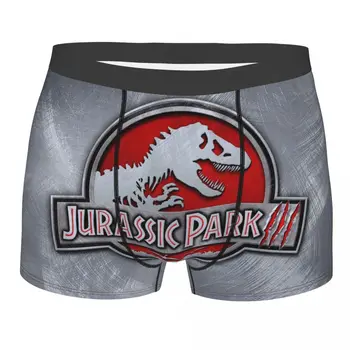 Personalizado Jurassic Park Underwear Homens Respirável Mundo Dos Dinossauros Cuecas Boxer Shorts, Cuecas Macio Sexy Cuecas Para Homens