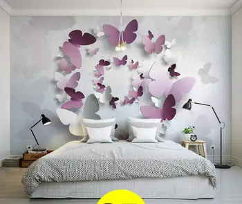 Personalizados em 3D tridimensional borboleta mural, sala de TV, sofá-fundo de quarto de criança em 3d papel de parede papel de parede