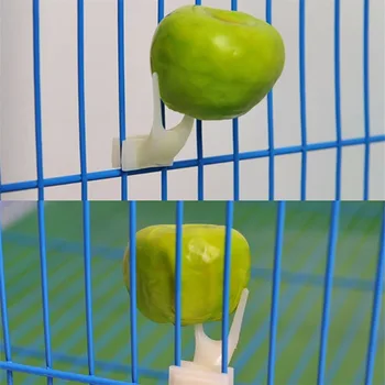 Pássaro De Brinquedo Espeto De Frutas Lança Suspensão Titular Papagaio De Estimação Periquito Carne De Alimentação Garfo De Aço Inoxidável Stick Para Vegetais Espeto