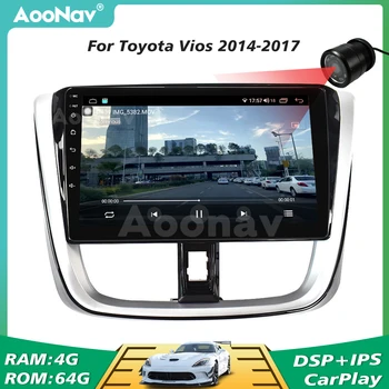 Rádio do carro Para Toyota Vios 2014 2015-2017 Estilo sem Fio WIFI, do GPS de Navegação Estéreo Leitor Multimédia da Unidade principal 2 Din Autoradio