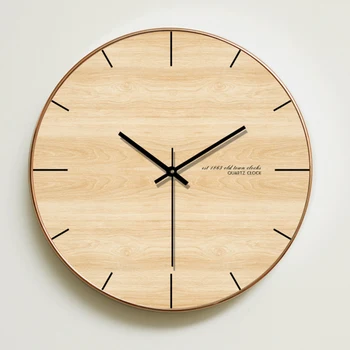 Simples de madeira digital relógio de parede