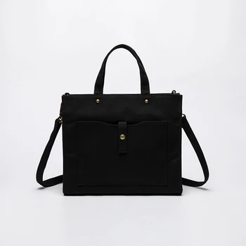Simples e elegante portátil do mensageiro de moda de bolsa de saco de lona feminino saco Japonês e coreano selvagem sênior bolsa feminina