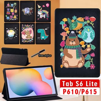Tablet Case para Samsung Galaxy Tab S6 Lite 2020 10.4 Polegadas, Suporte do Couro do PLUTÔNIO Caso Capa para o SM-P615 SM-P610