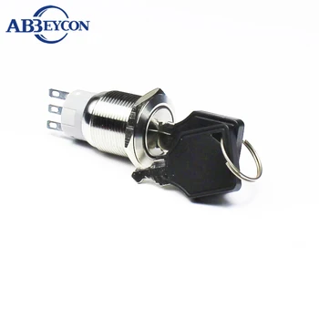 TY 1932-2 de aço inoxidável 2 positioon impermeável interruptor da chave de 19mm Chave de ligar/DESLIGAR Interruptor de Bloqueio Mantido Impermeável chave de Metal