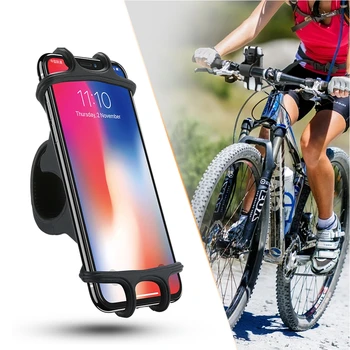 Universal de Moto Suporte do Telefone do Silicone Elástico respectivo Suporte Suporte de Bicicleta da Motocicleta para Montar o iPhone 11 Pro Max.