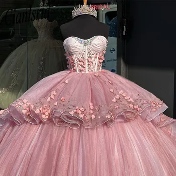 Vintage Vestidos De Quinceanera De Tule De Renda Beading Vestido De Festa De Aniversário Da Princesa Vestido De 15 Anos Quinceanera
