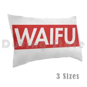 Waifu Logotipo da fronha DIY 50x75 Waifu Anime Anime Menina Meme Engraçado Hypebeast Engraçado Meme Sátira Irônico Vermelho Waifu