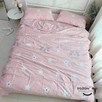 YAZAN O conjunto de roupa de cama de alta qualidade com 100% de algodão Puro e fresco padrão de Simplicidade Cama folha de capa de edredão pillowcase4pcs