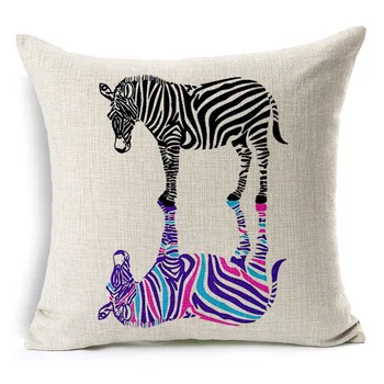 zebra fronha, tribunal Europeu de estilo animais dos desenhos animados de zebra jogar travesseiro fronha atacado